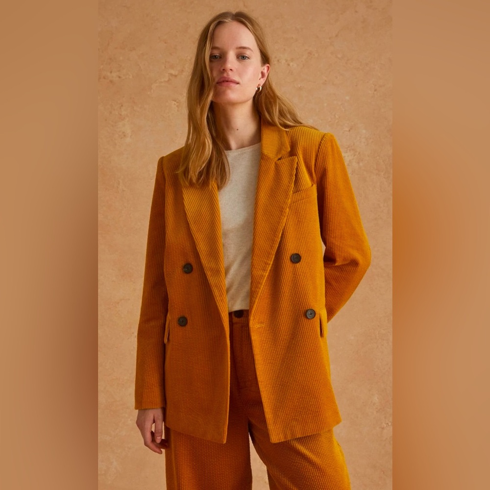 Yerse Corduroy Double breasted Blazer